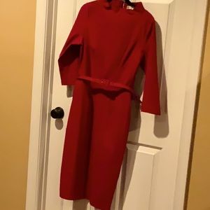 MUXXN Women's 1950s Vintage 3/4 Sleeve Elegant Collar Evening Dress